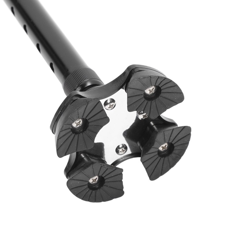 Quad Cane Adjustable Height Anti Slip Lightweight Retractable Senior Walking