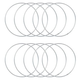 Casoter 5 Inch Metal Rings Set of 10 for DIY Crafts Macrame Hoops Rings Dream Catcher