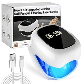 Dispositivo Trattamento Laser Micosi Unghie, Dispositivo Laser dei Funghi Unghie Indolore con Indicatore del Tempo, Unghie Terapia Lasers per Pulizia e Riparazione Unghie