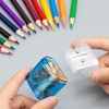 24 Pieces Pencil Sharpener with Container, 4 Colours Sharpener with