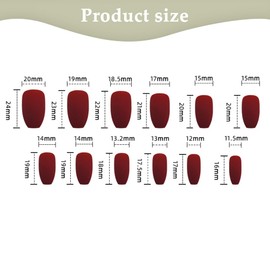 KBRPEY Pack of 24 Press on Nails Short Matte Frosted Texture Comfortable Fit and Breathability Elegant and Refined Easy to Put on and Take Off for Women