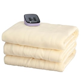 Digital Comfort Fleece Heated Blanket by OAKRIDGETM - Therapeutic Heat Settings, Machine Washable, OEKO-TEX certified - Perfect for Warm, Cozy Nights, Controlled Heat Settings - Full, Natural
