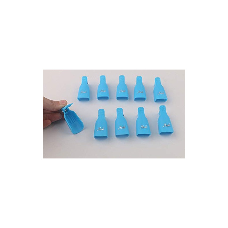 Onwon 10pc Professional Plastic Acrylic Nail Art Soak Off Cap