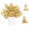 Thiccywoov 12 Pcs Christmas Glitter Artificial Poinsettia Flowers Picks and