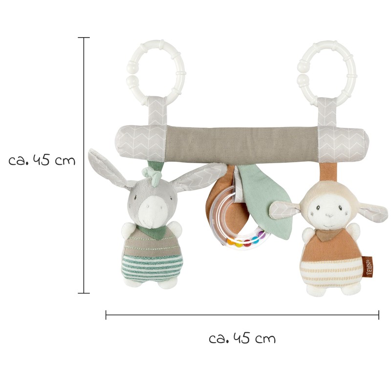 Fehn Activity Trapeze Hanging with Sheep & Donkey Animal Pendants