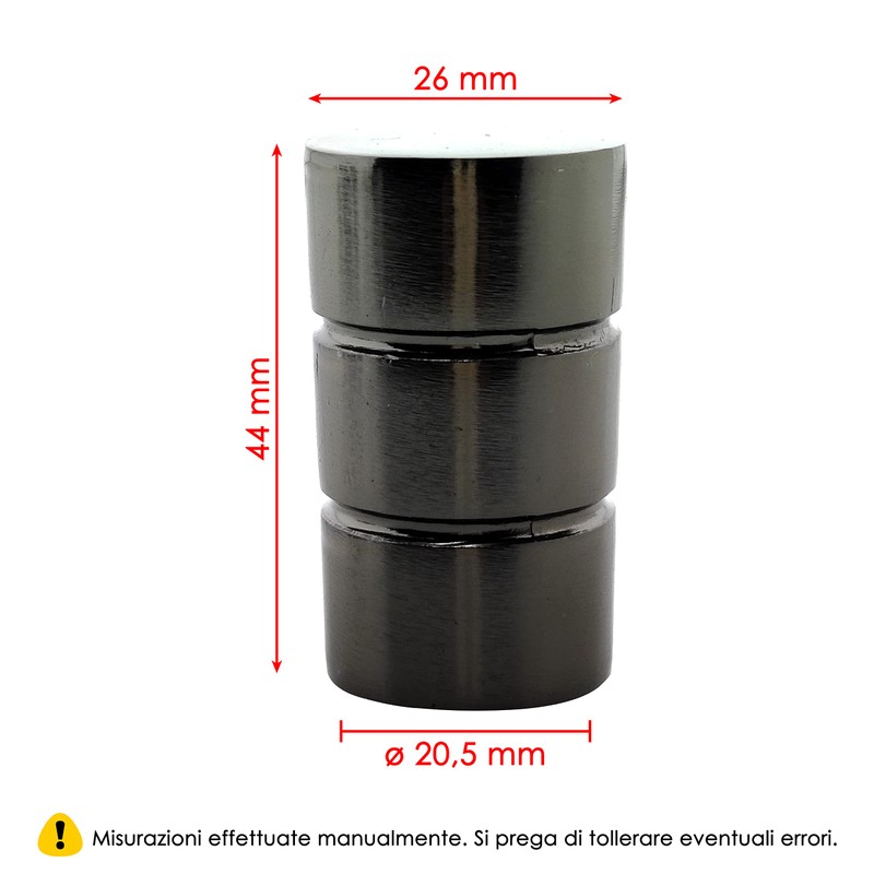 GIRASOLE HOME® 2 x Aluminium Curtain Rod End Piece (Nickel