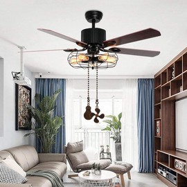 Ceiling Fan Pull Chain Set, 4 Pieces Bulb and Fan Pattern Pull Chain Extension Fan Pull Chain Pendant 12 Inch Ceiling Fan Chain Extender with Ball Fan Chains Connector (Red Bronze)