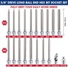 RIZOM 20-Piece 3/8 Inch Drive Long Ball End Hex Bit