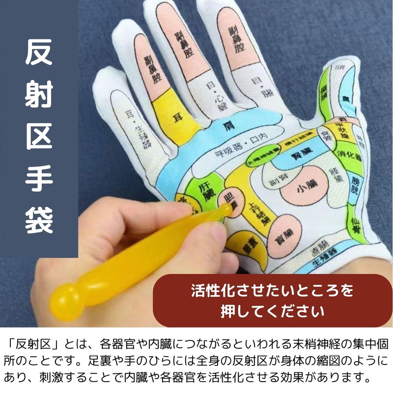 Reflex Area Massage, Pressure Point, Gloves, Soles, Socks Set, Reflexology,