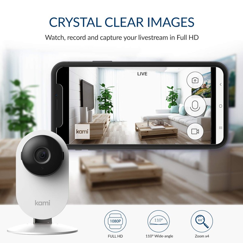 KAMI Security Camera with Face Detection by YI Technology, 1080p