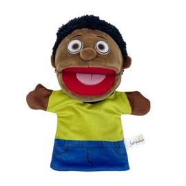 Hand Puppets Black Family Puppets for Kids, Interactive Toys for Boys Girls, Plush Family Stuffed Animal Story Toys Gifts for 3-6 Year Old Boy (Brother)