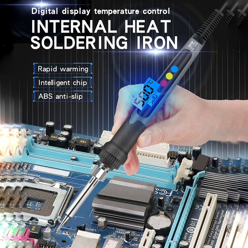Soldering Iron Digital Display Electronic Soldering Iron Portable Adjustable Temperature
