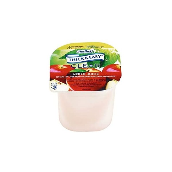 Thick & Easy Clear Thickened Apple Juice, Honey Consistency, 4