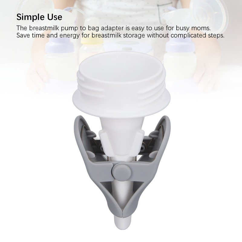 2Pcs Breastmilk Storage Bag Adapter Portable Convenient Use Wide Mouth