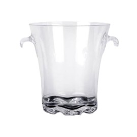 A-to-Z Supply PLTHBK040C Ice Bucket, 4 Quart, 8" Dia. x 8-1/2"H, with Handles, Polycarbonate, Clear