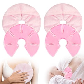 Breast Therapy Ice Packs Hot Cold 2 Pack Gel Pads for Breastfeeding Relief