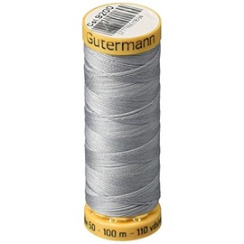 Gutermann Natural Cotton Thread 110 Yds: Silver Streak