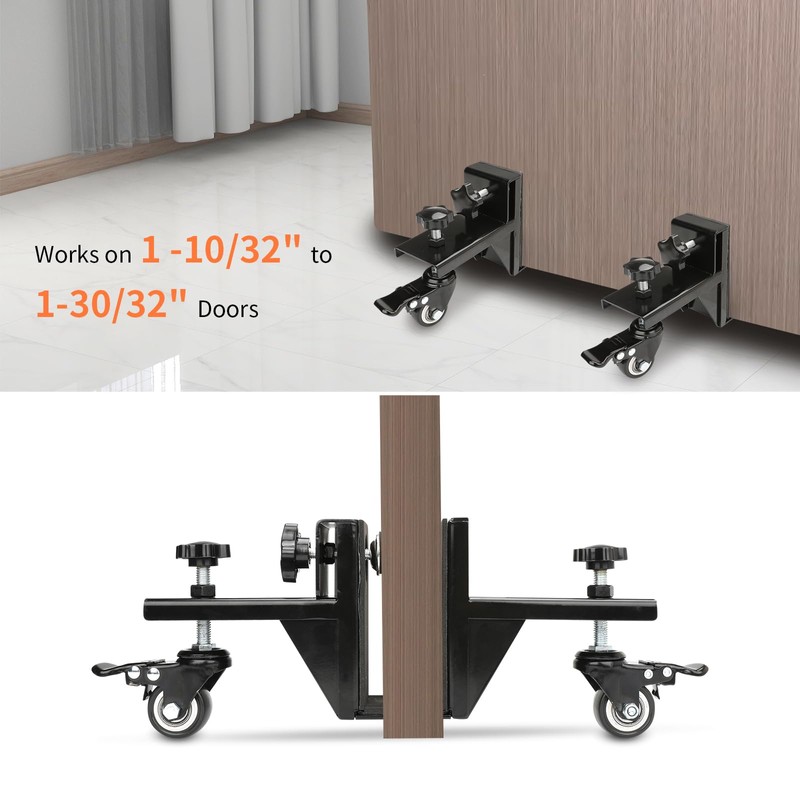 Upgraded Heavy-Duty Door Installation Kit, 2-Piece Door Dolly for 1-10/32"