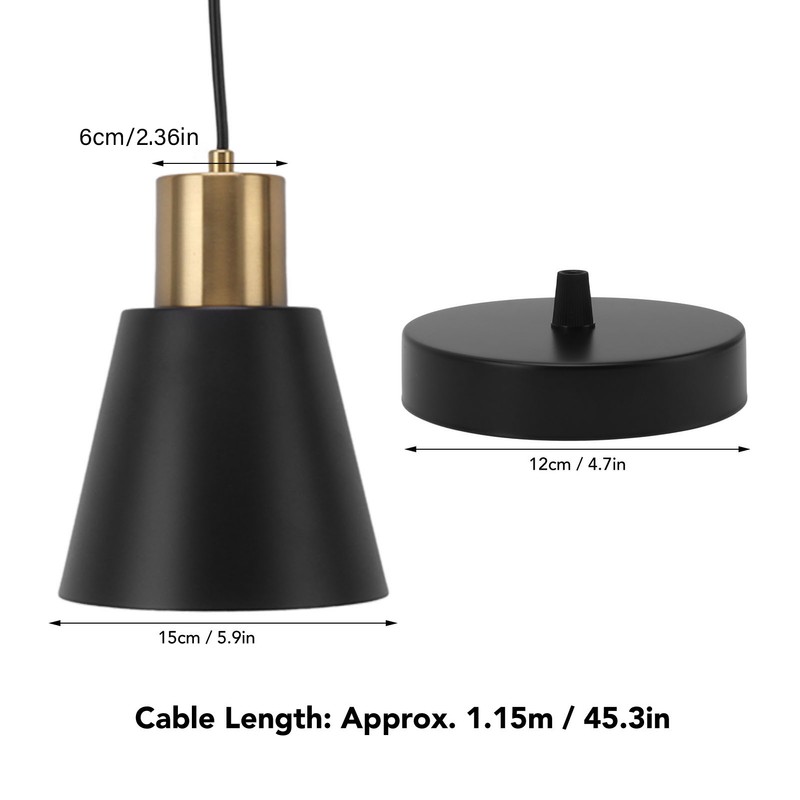 Pendant Lighting Black Metal Industrial Pendant Light Fixture Modern Nordic
