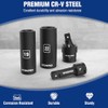 WORKPRO 20-Piece 1/2＂ Drive Deep Impact Socket Set, 6-Point, Cr-V