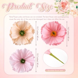 Thiccywoov 3 Pcs 15.7 Inch Giant Paper Flower Artificial Flower Decoration 3D Paper Flowers Decorations for Wall Birthday Party Wedding Banquet Background Arrangements Photography Props