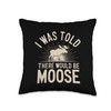 Funny Moose Throw Pillow