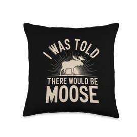 Funny Moose Throw Pillow