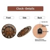 Rustic Wood Wall Clock Large Farmhouse Decor 10-Inch Wooden Wall