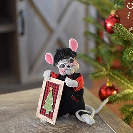 Annalee Winter Woods Artwork Mouse, 6 in