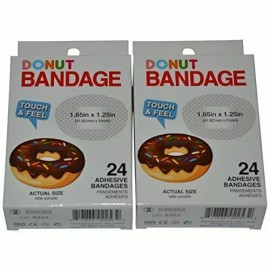 BioSwiss Donut Fun Bandages Novelty (2 Boxes of 24 Bandages) for Kids BioSwiss