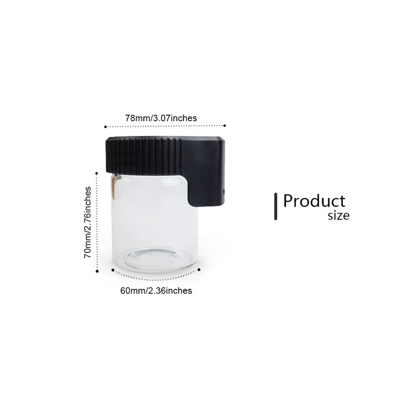 LEWOT Magnifying Viewing Jar with LED Light, Airtight Transparent Glass