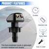 ZIMISI Car Front Windshield Washer Nozzles, Double-Hole Auto Wiper Water