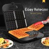 Aigostar Waffle Maker, 4-Slice Nonstick Waffle Iron, 1400W Square Waffle