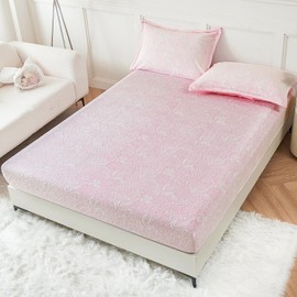 YIYEA Fleece Fitted Sheet Full Size, Ultra Soft Faux Fur Deep Pocket, Fluffy Plush Velvet for Fall Winter, Cozy Warmth and No Shedding