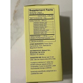 Spring Valley Womens Probiotic Vegetarian Capsule Dietary Supplement 60