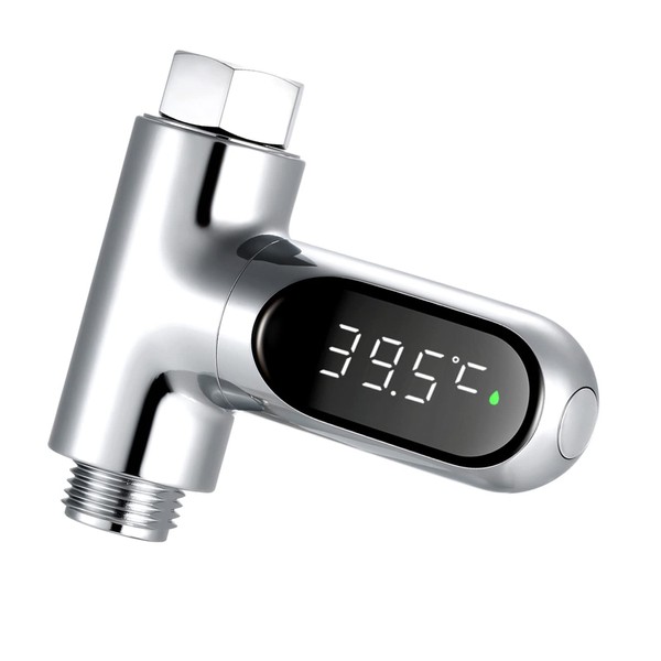 Sunydog Shower Thermometer Display, LED Digital Shower Temperature Display 0~100℃