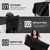 Vivva 2PC Set Microfibre Hooded Gym Towel with Zip Pocket,