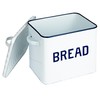 Creative Co-Op Chic Farmhouse Enameled Bread Box with Lid, "Bread"