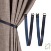 Home Queen Leather Curtain Tie Backs, Outdoor Drape Holder Holdbacks