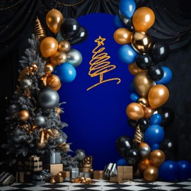 Babenest 5Ft Royal Blue Wedding Arch Cover, Spandex Fitted Arch Backdrop Cover for Photography, Round Top Chiara Stand Cover for Party Ceremony Birthday Baby Shower Anniversary Decoration