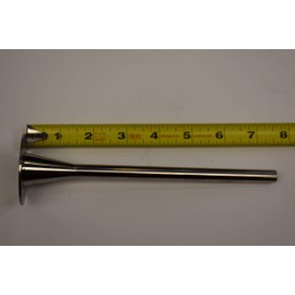 NARROW 3/8" (10mm) snack stick tube for LEM 1607, Weston, Cabelas, VIVO & many other sausage stuffers. 2 1/16" Base x 3/8" diameter