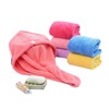 TOVINANNA 3pcs Microfiber Hair Towel Wraps Fast Drying Coral Shower