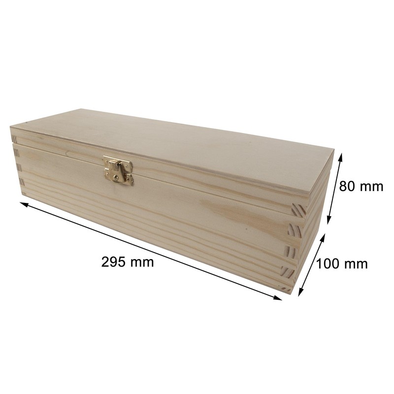 Oblong Wooden Box Lid & Clasp | 29.5 x 10