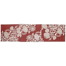Boston International Cotton Table Runner Dining Room Tabletop Decorations for Home and Tablescapes, 72" x 13", Francis Brick