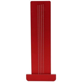 Woodworking Ruler, TS-8 Woodworking Hole Ruler Aluminium T-shaped Measuring Tool Aluminium Alloy Ultimate Marking Template Tool (Red)