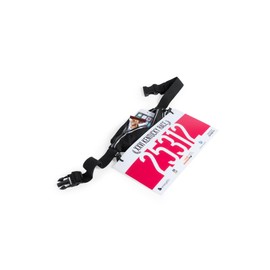 Waterproof Running Belt with Race Number Holder in Sporty Design - Perfect for Running, Marathons and Outdoor Activities - Unisex Fit, black