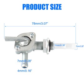Fuel Tank Petcock Shut Off Valve Switch Gas Tank 2 Pcs for 50cc 70cc 90cc 110cc 125cc 150cc ATV Quad Dirt Bike EU1000i EU2000i EU3000i for Yamaha EF2000iSv2 EF6300iSDE Threads 28-1783-V M10X1.25