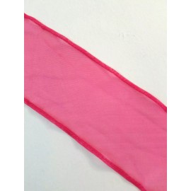 Unbranded Hot Pink Shimmer Sheer Trim   3 inches wide   2 yards