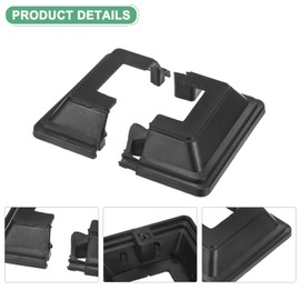 M METERXITY 8-Pack Post Base Cover, Fits 1"x 1" PVC Post Skirt Split Type for Indoor/Outdoor Iron Railing/Wood Posts/Fence/Stairs/Patios/Handrail/Porch Column Wrap Post Trim [Black]