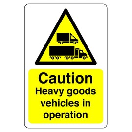 Safety First Display LTD Beware oncoming traffic sign - 1.2mm Rigid plastic for indoor/outdoor usage (400mm x 300mm) Viewing Distance within 14m.